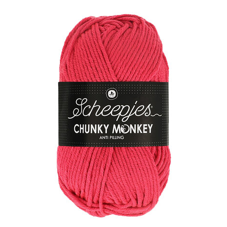 Scheepjes Chunky Monkey 100g - 1083 Candy Apple - Rood/Roze