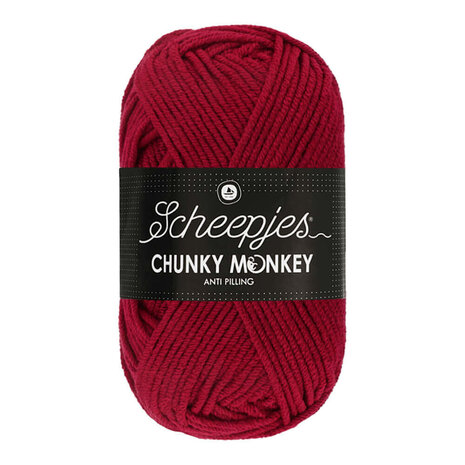 Scheepjes Chunky Monkey 100g - 1123 Garnet - Rood