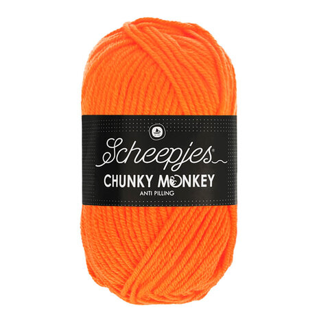 Scheepjes Chunky Monkey 100g - 1256 Neon Orange - Oranje