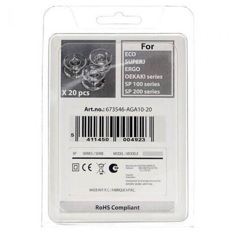 Toyota Naaimachine Spoelen Transparant - 20 stuks