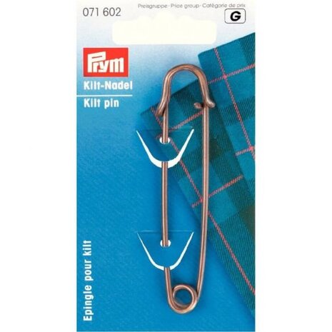 Prym Kiltspeld 76 mm Oud Messing