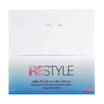 Borduurstof Aida 70, 18 count - wit