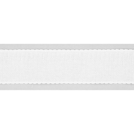 2.5 meter Borduurband Aida Wit 50mm breed