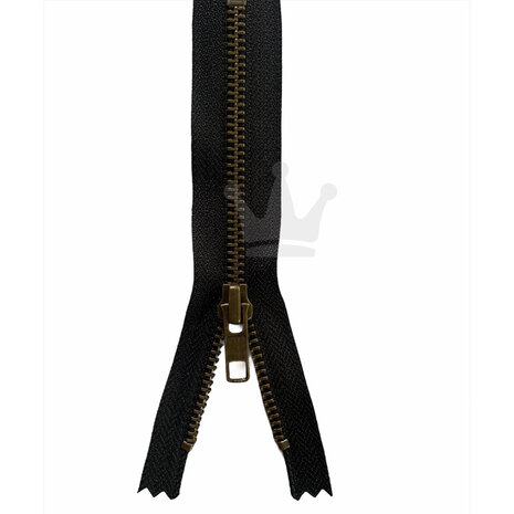 YKK Jeansrits met brons kleur zwart