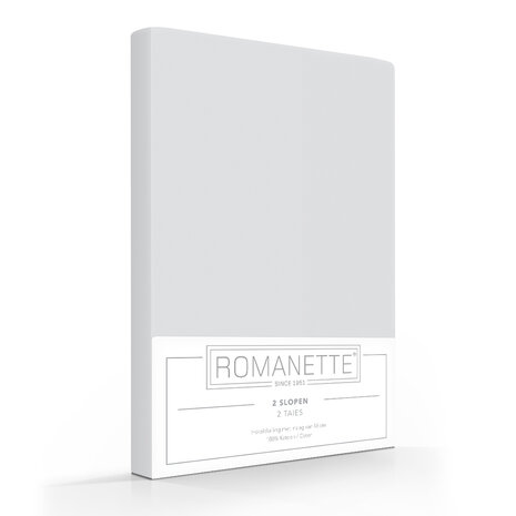 Romanette Katoenen Kussenslopen - 2 stuks - Silver