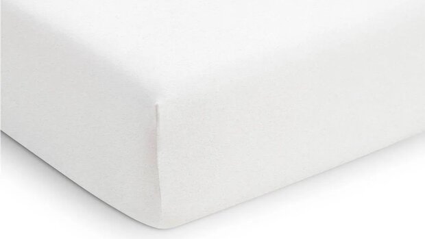 Romanette Stretch Flanellen Hoeslaken Wit