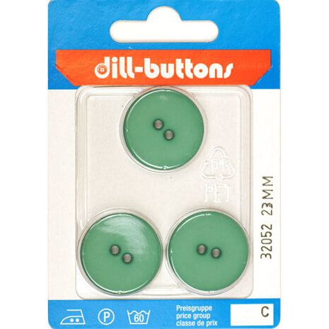 Dill Knoop Groen 2 gaats 23 mm - 3 stuks