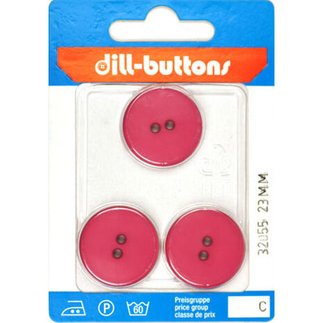 Dill Knoop Roze 2 gaats 23 mm - 3 stuks