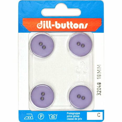 Dill Knoop Lila 2 gaats 18 mm - 4 stuks