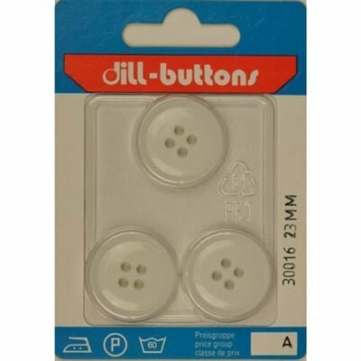 Dill Knoop Wit 4 gaats 23 mm - 3 stuks