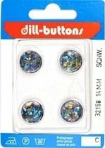 Koop gem&ecirc;leerd blauw 14 mm - 4 stuks