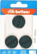 Knoop groen 23 mm - 3 stuks