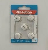 Knoop wit 14 mm - 5 stuks