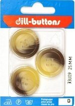 Knoop beige 25 mm - 3 stuks