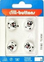 Knoop Panda 15 mm - 4 stuks