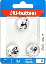 Knoop Panda 18 mm - 3 stuks