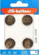 Knoop bruintinten 18 mm - 4 stuks