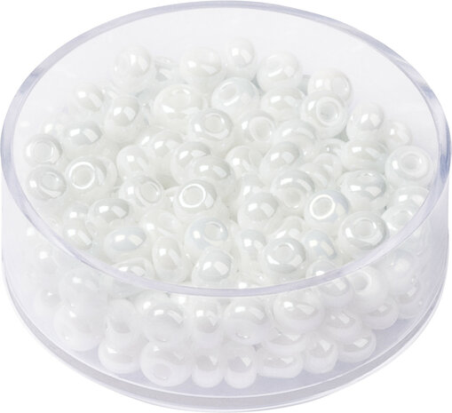 Boheemse rocailles &Oslash; 5 mm wit-sfinx