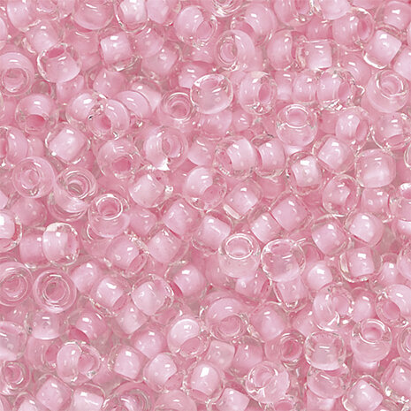 Boheemse rocailles &Oslash; 2,5 mm roze transparant