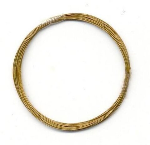 Metaaldraad nylon coating goudkleur 0,4 mm 4 MT 10829-4002