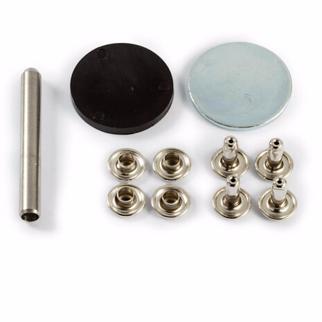 Prym Holle nieten materiaaldikte 4-6mm zilver - 15st