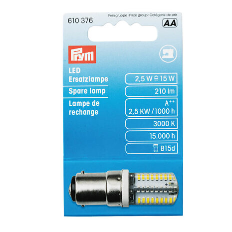 Prym LED reservelamp voor naaimachine bajonet 2.5W