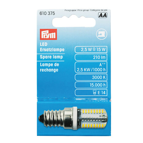 Prym LED reservelamp voor naaimachine schroef 2.5W
