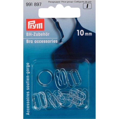 Prym BH-accessoires kunststof 10mm transparant - 10st