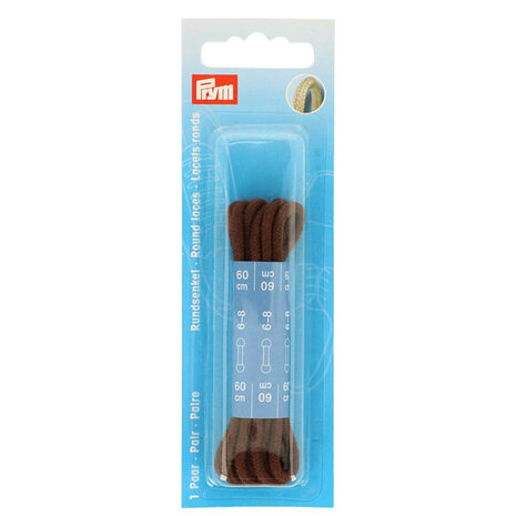 Prym Ronde veters 0,3x60cm bruin -2st- 1 pakje