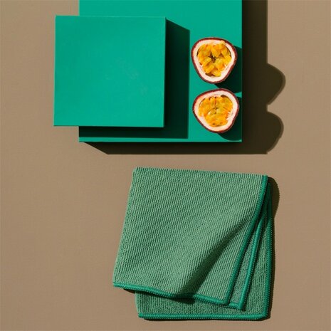 6 stuks-DDDDD schoonmaakdoekjes 30x30 cm green