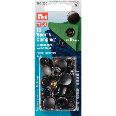 Prym Naaivrijdrukknoop navulling sport camping Brons - 10stuks