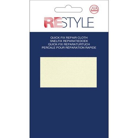 Snelfix reparatiedoek 11 cm x 36 cm opstrijkbaar - gebroken wit-1 stuk