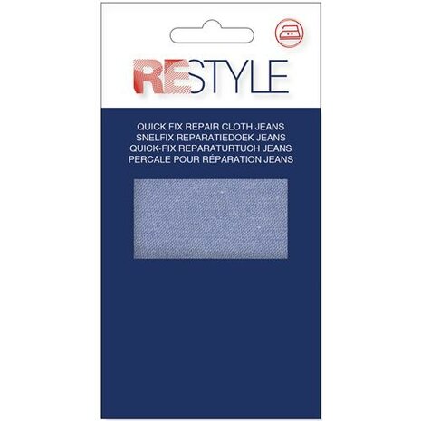 Jeans Reparatiedoek 11 cm x 36 cm-opstrijkbaar-lichtblauw-1 kaart
