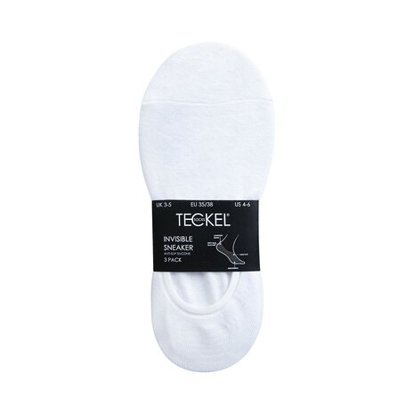 Teckel Unisex kousenvoetjes onzichtbaar - Wit - 3 paar