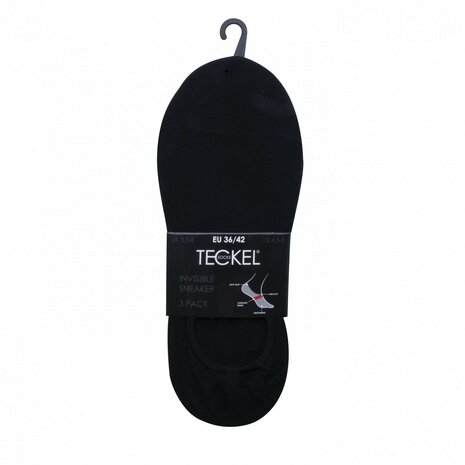 Teckel Unisex kousenvoetjes onzichtbaar - Zwart - 3 paar