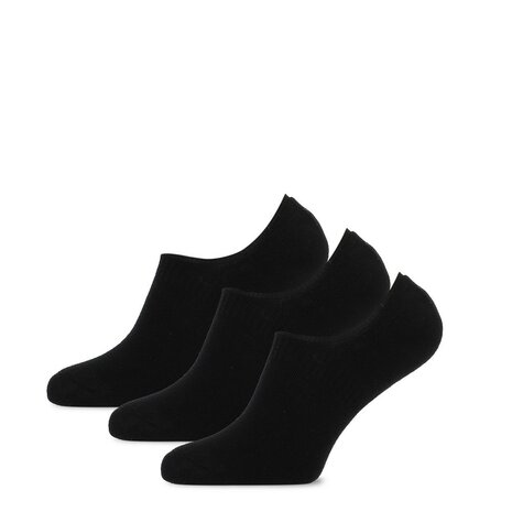 Kousenvoetjes onzichtbaar met badstof - Zwart - 3 paar