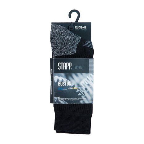Stapp Unisex sterke katoenen kous - Zwart - 1 paar