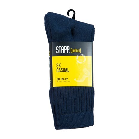 Kousen met badstofvoet 3-pack voor extra comfort - Marine - 3 paar