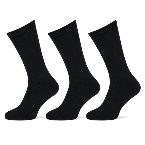 Stapp Kousen met badstofvoet 3-pack - Zwart - 3 paar
