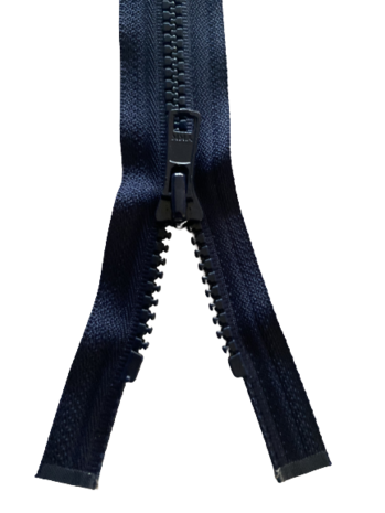 YKK deelbare Blokrits 6mm kleur donkerblauw- per stuk