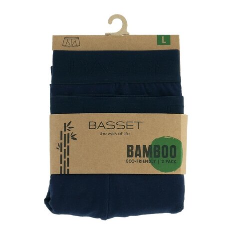 Boxershort Basset bamboo 2-pack marine
