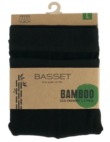 Boxershort Basset bamboo 2-pack zwart