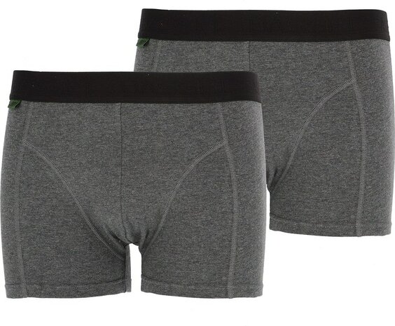 Boxershort Basset bamboo 2-pack antraciet