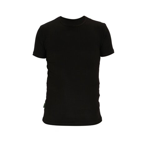 T-Shirt ronde hals Basset bamboo zwart- per stuk