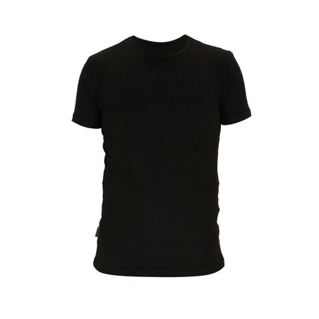 T-Shirt ronde hals Basset bamboo zwart- per stuk