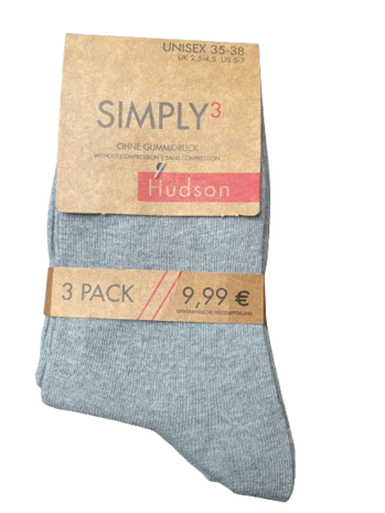 Hudson Simply sokken -3 Paar- Grijs