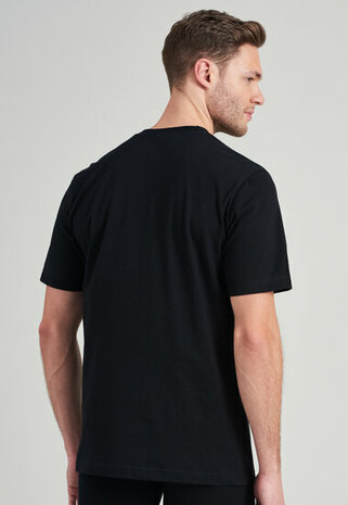 Schiesser Heren T-Shirt Zwart - American T-shirt Voordeelpakket