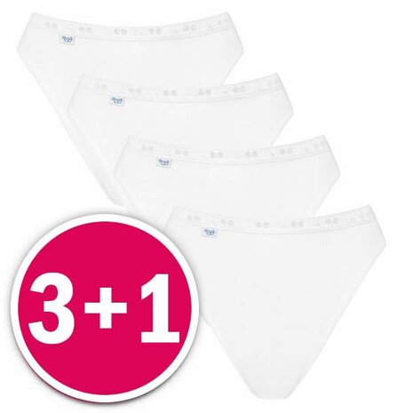 Sloggi Dames Basic+ Tai Wit 4-pack