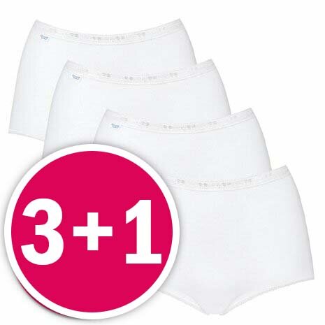 Sloggi Dames Basic+ Maxi Wit 4-pack