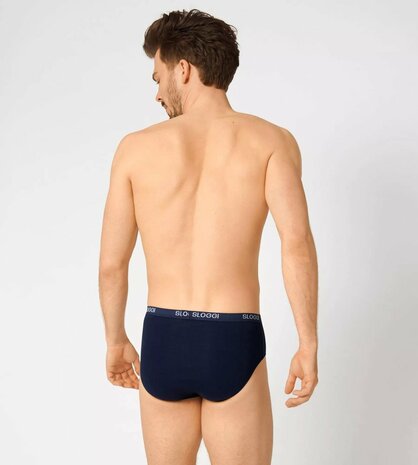 Sloggi Heren Basic Midi Slip-blauw